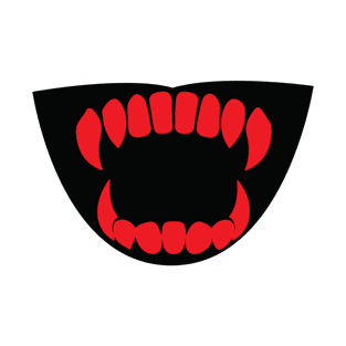 scary teeth face mask T-Shirt