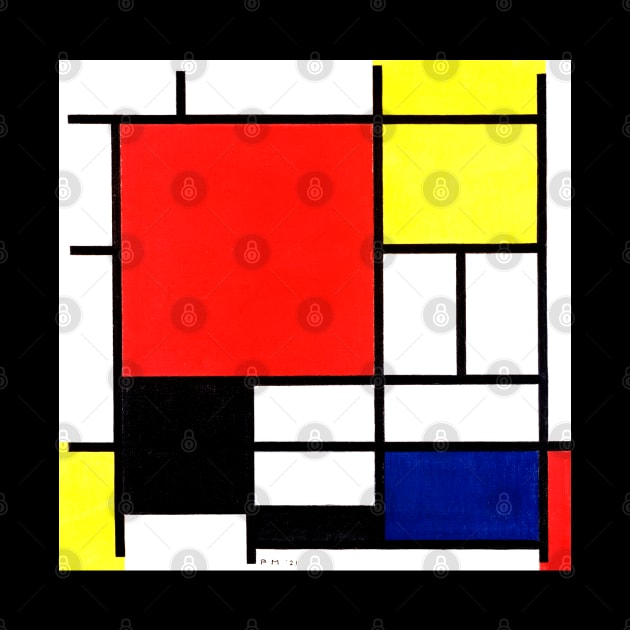 Mondrian Composition with Red, Yellow, Blue, and Black by Brasilia Catholic