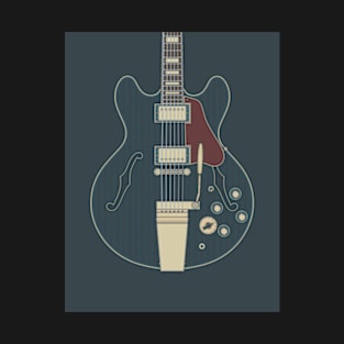 Dark Vintage Hollow Body Guitar T-Shirt