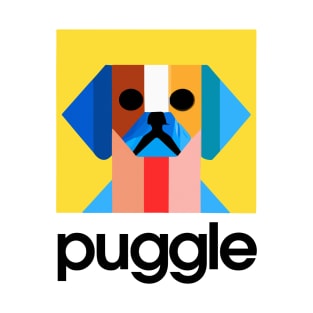 Puggle Art Dog Owner Vintage Funny Puggle T-Shirt