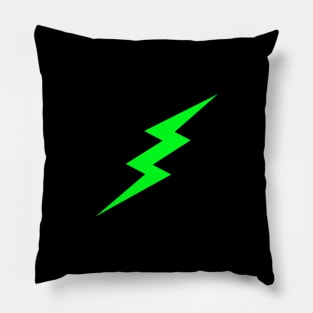 Green Lightning Bolt Pillow