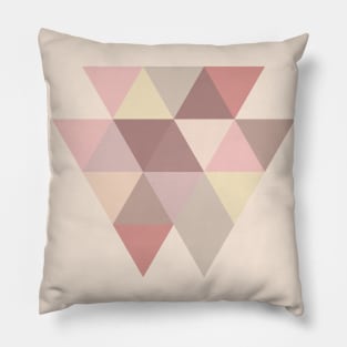 Beige  triangle geometric Pillow