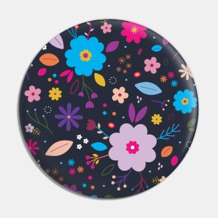 Garden Flowers Pin