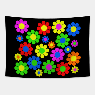 Hippie Flower Daisy Spring Pattern Tapestry