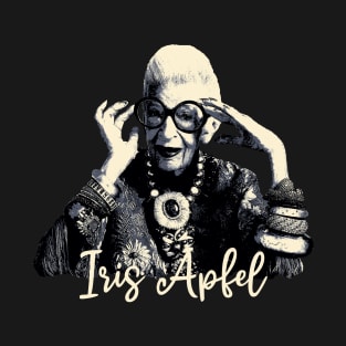 Iris Apfel Retro Graphic Art T-Shirt