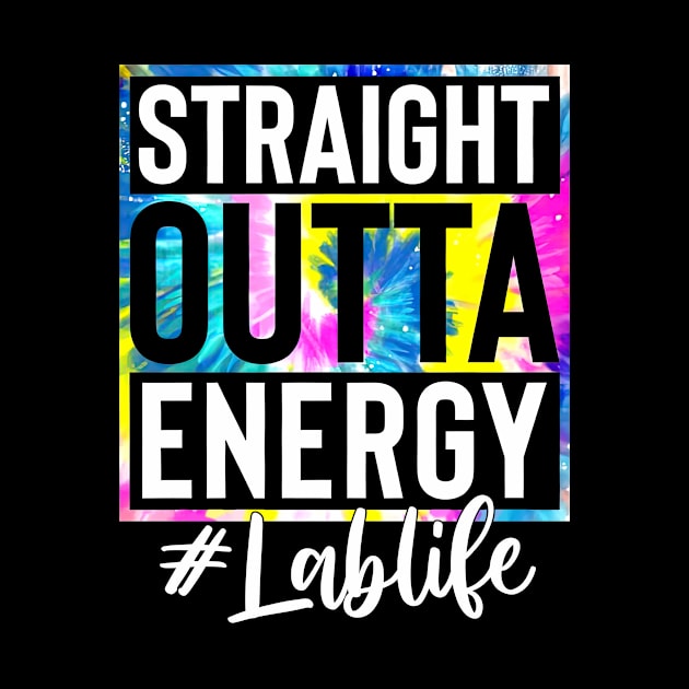 Lab Life Straight Outta Energy Tie Dye by Vintage White Rose Bouquets
