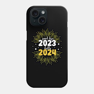 Goodbye 2023 Hello 2024 Merry Christmas Happy New Year 2024 Phone Case