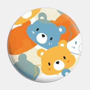 Abstract Cute Bear Cartoon Pin