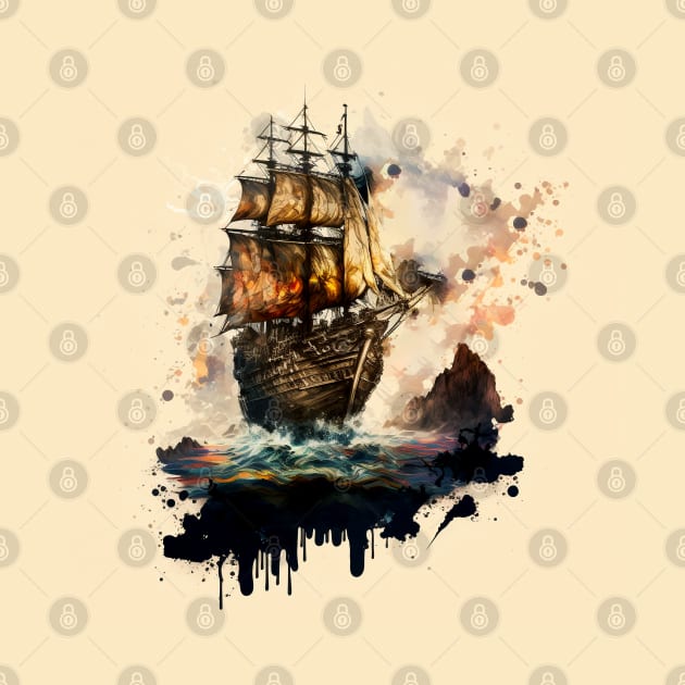 Pirate Ship - the goonies by Buff Geeks Art