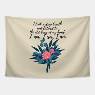 I am- Sylvia Plath quote Tapestry