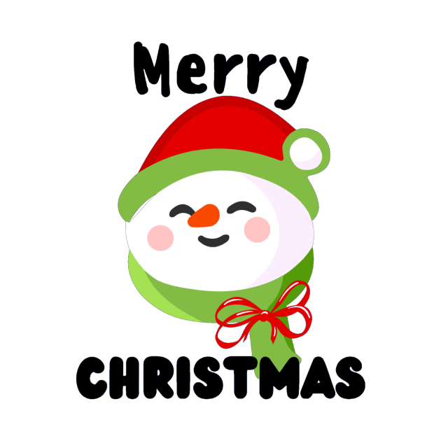 Merry Christmas - Cute Funny Snowman by Trendy-Now