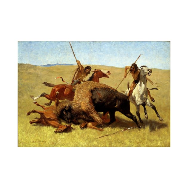 Frederic Remington The Buffalo Hunt by pdpress