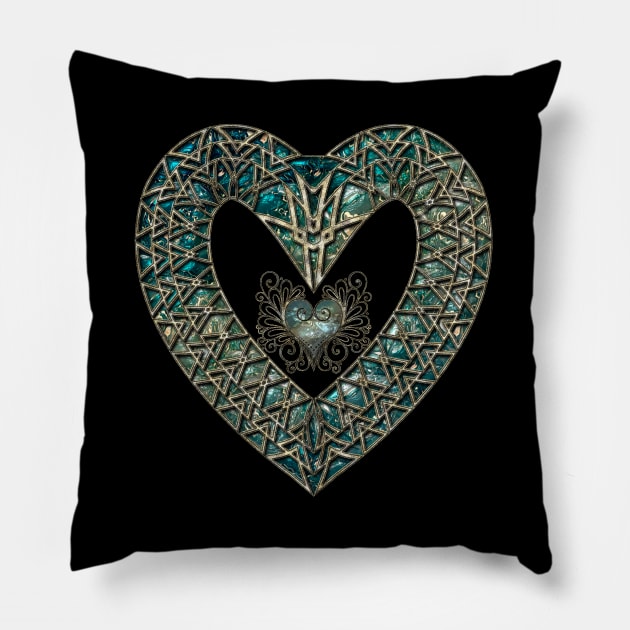 Wonderful elegant celtic heart Pillow by Nicky2342