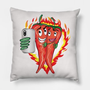 Hot Love Chili Pepper Valentine Pillow