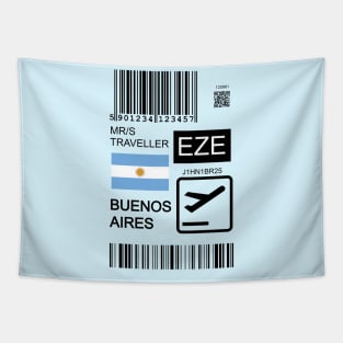 Buenos Aires Argentina travel ticket Tapestry