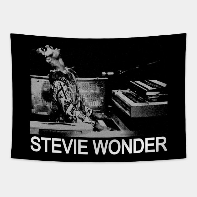 Stevie Wonder - Black art Tapestry by chanda's