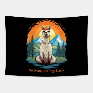 No Drama Just Yoga Llama | Unisex Tshirt | Llama Meditation | Nice Gift For All Yoga Lovers Tapestry