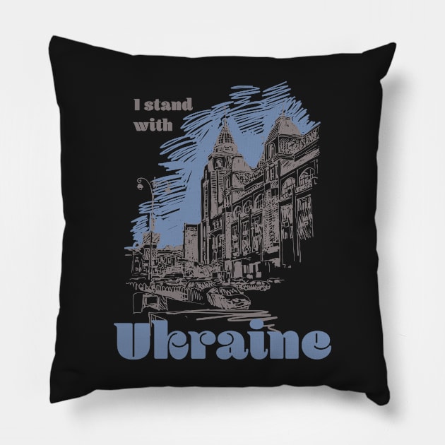 I Stand with Ukraine Pillow by laverdeden