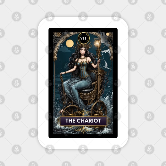 The Chariot Mermaid Tarot Card Magnet by MGRCLimon