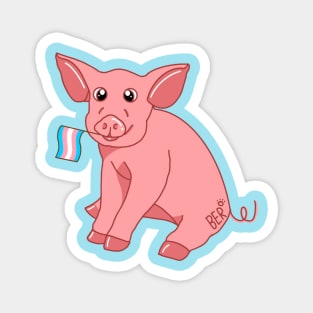 Pete The Transgender Pride Pig Magnet