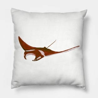 Red manta ray Pillow