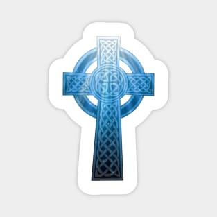 Radiant Blue Celtic Cross Magnet