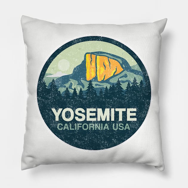 Yosemite National Park Pillow by PaletteDesigns