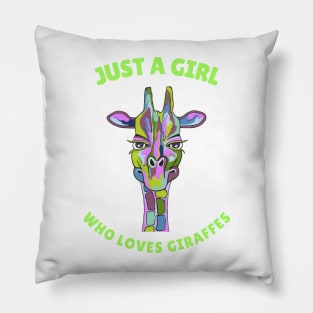 Just A Girl Who Loves Giraffe Lover Pillow