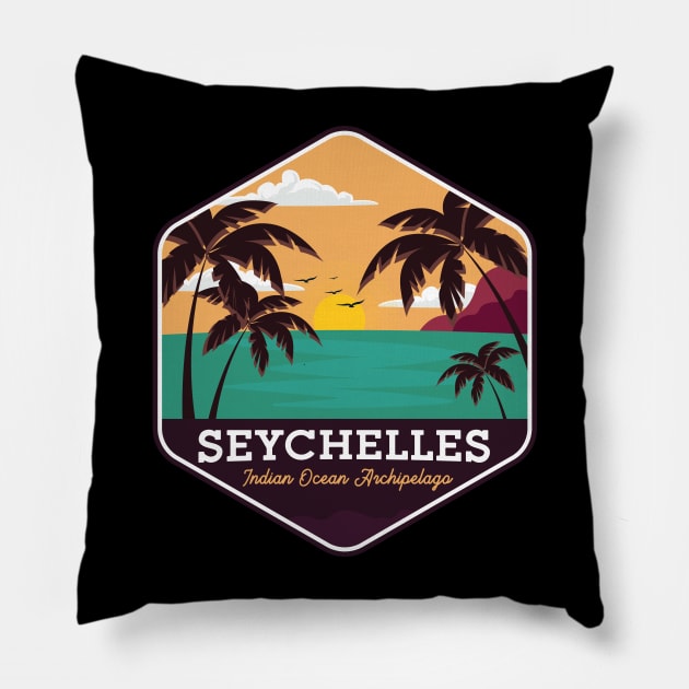 Seychelles Indian Ocean Pillow by Mark Studio