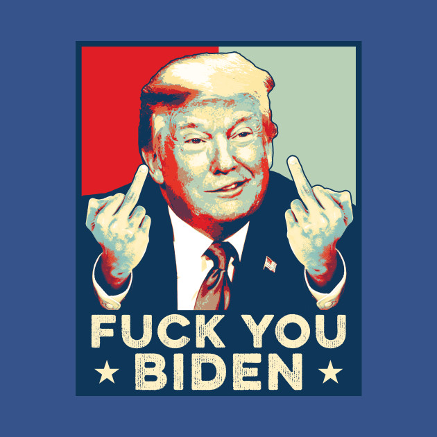 Disover Anti Biden - Trump middle finger Biden - Anti Biden - T-Shirt