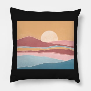 Terra mountain landscape poster Pillow