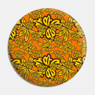 pattern with flowers and leaves Pin