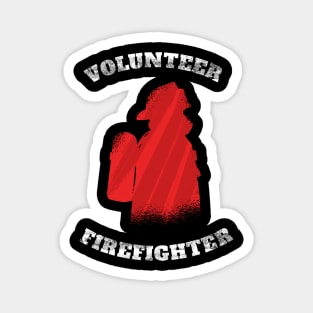 Volunteer Firefighter I Red Thin Line Magnet