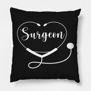 Surgeon Doctor Nurse with Love Heart Pillow