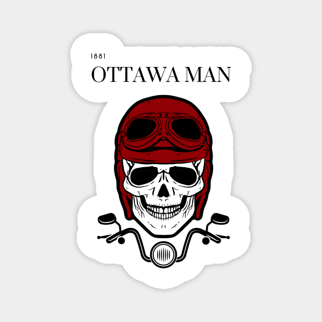 with red helmet motorcycle ottawa man design Magnet by hasanclgn