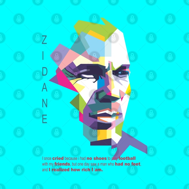 Zidan Quote in WPAP by Alkahfsmart