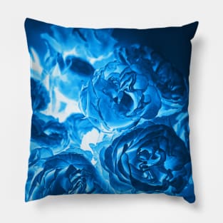 Cyanotype Photography Blue Roses Alternative Process Pillow