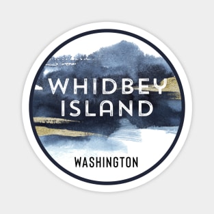 Whidbey Island Washington Watercolor Design Souvenir Magnet