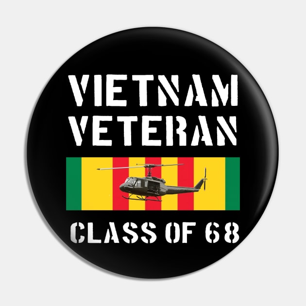 Vietnam Veteran Huey Helicopter Ribbon Pin by Dirty Custard Designs 