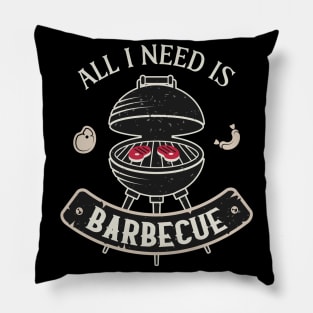 Funny Barbecue Lover BBQ Saying Grill Pillow
