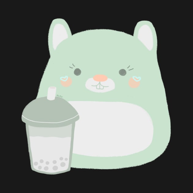 Mochi Bunny with Boba by aaalou
