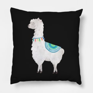 Llama Mountain Adventure Pattern Pillow