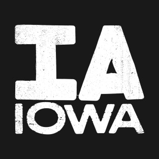 IA Iowa State Vintage Typography T-Shirt