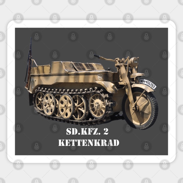 Sd.Kfz. Kettenkrad half-track motorcycle - Motorcycle - Sticker