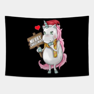 Unicorn Merry Christmas Cap Unicorn Clothing Gift Tapestry