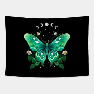 Luna Moth and Moon Tapestry