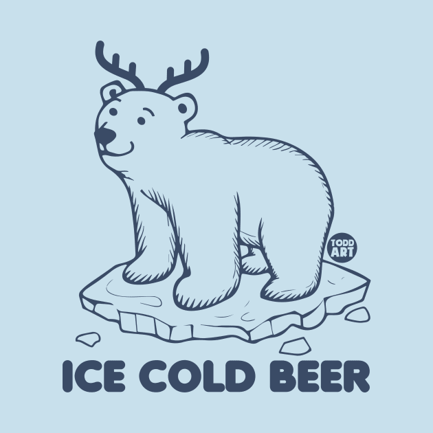 ice cold beer by toddgoldmanart