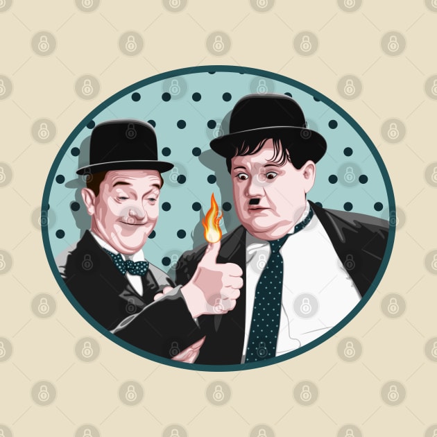 Laurel & Hardy - Give Me a Light (V1) by PlaidDesign