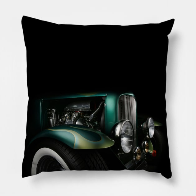 1932 Ford Coupe - FDL detail 2 Pillow by mal_photography