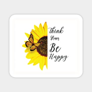 think happy  be happy Magnet